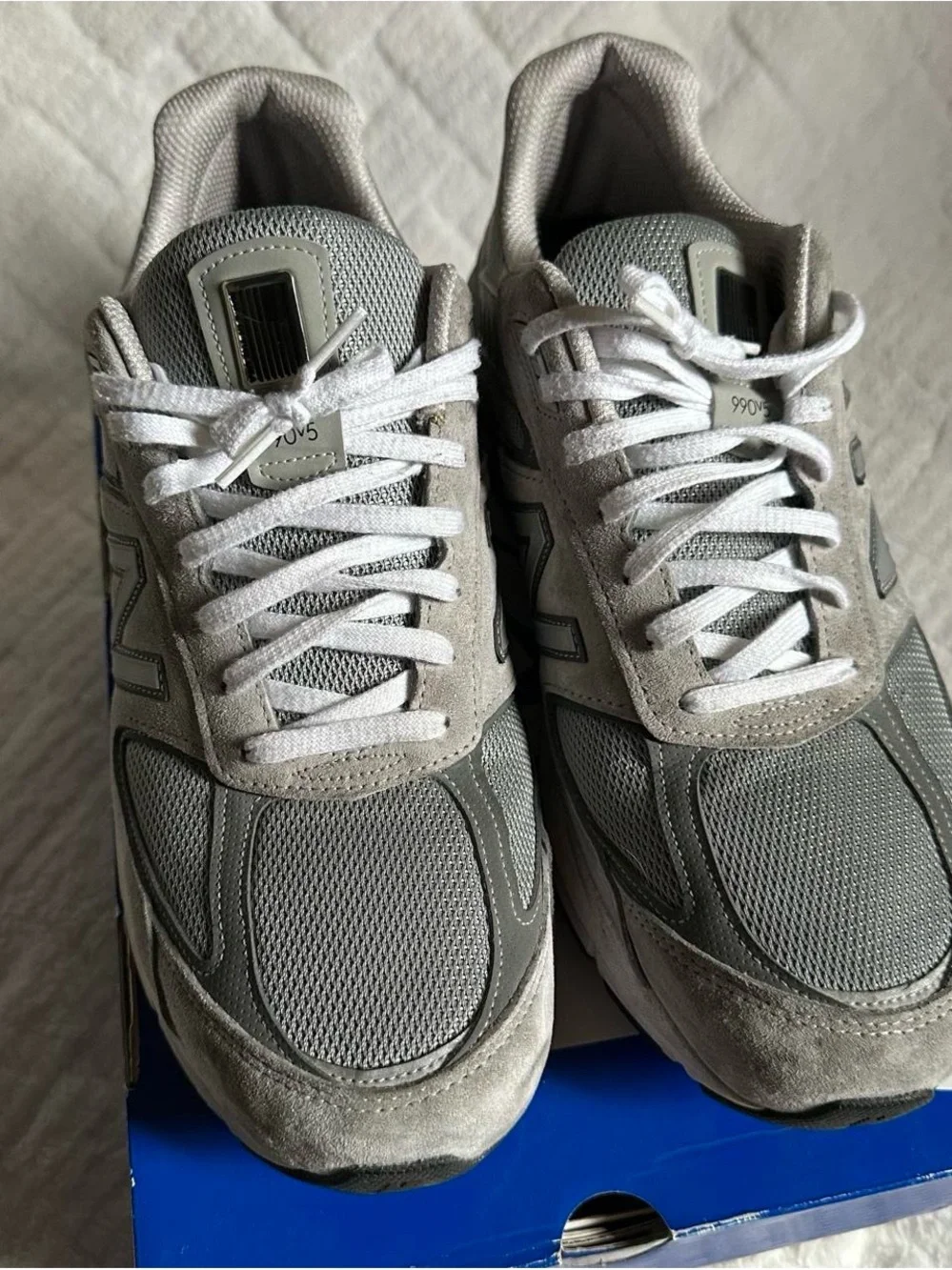 New Balance Men's 990v4 Gray Mesh Suede Running Shoes size 14